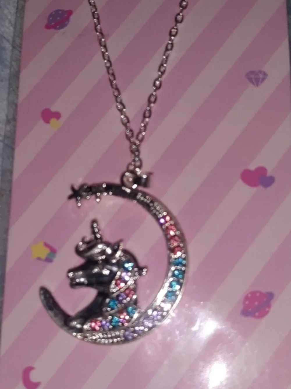 UNICORN Silver Necklace and Earrings Set  Adult or Child NEWv